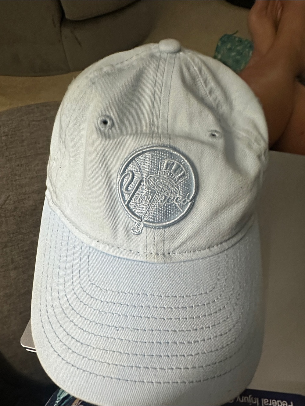 New Era Kids Yankees Light Blue/White Embroidered Baseball Cap